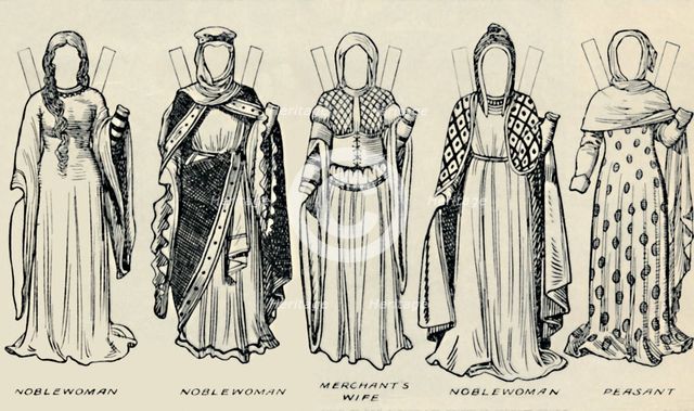 'The Gallery of Historic Costume: The Dresses Worn in the Days of Richard I', c1934. Artist: Unknown.