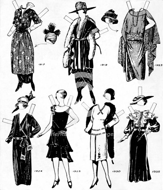 'The Gallery of Historic Costume: Dresses Worn During the Twentieth Century', c1934. Artist: Unknown.