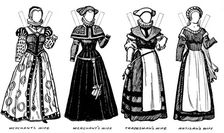 The Gallery of Historic Costume: Some of the Dresses Worn in Elizabeth's Reign c1934