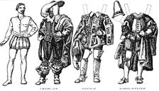The Gallery of Historic Costume: Some Dresses of Cavaliers and Roundheads c1934