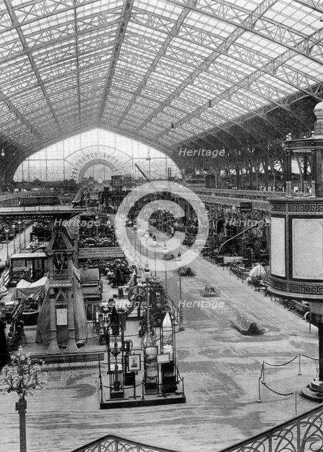 The Gallery of Machinery, Universal Exposition, Paris, 1889. Artist: Unknown