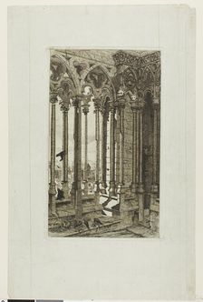 The Gallery of Notre-Dame, Paris, 1853. Creator: Edmond Gosselin