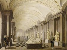 The Gallery of the Muses, in the Royal Museum at the Royal Palace, Stockholm, 1796. Creator: Per Hillestrom