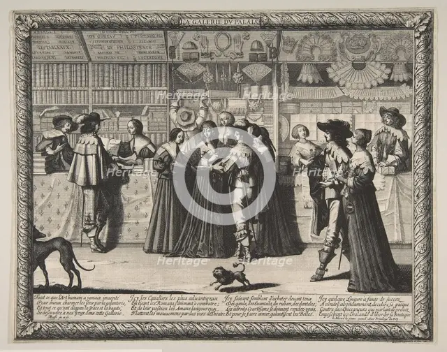 The Gallery of the Palace of Justice, ca. 1638. Creator: Abraham Bosse.
