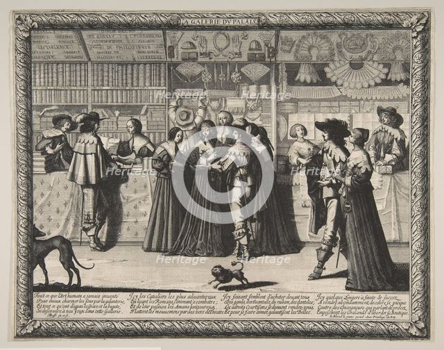 The Gallery of the Palace of Justice, ca. 1638. Creator: Abraham Bosse.