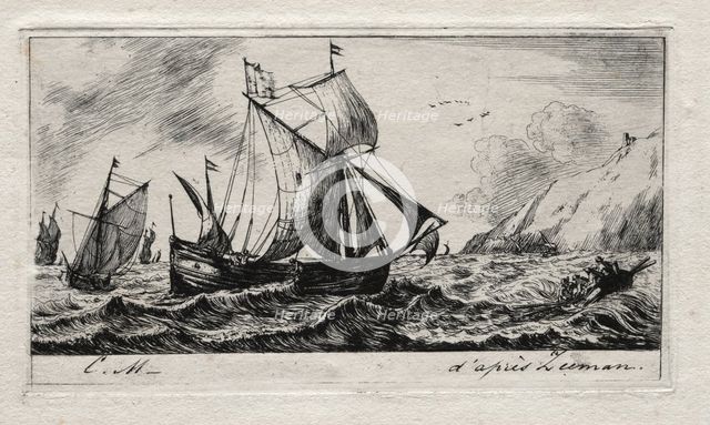 The Galliot of Jean de Vyl of Rotterdam, 1850. Creator: Charles Meryon (French, 1821-1868).