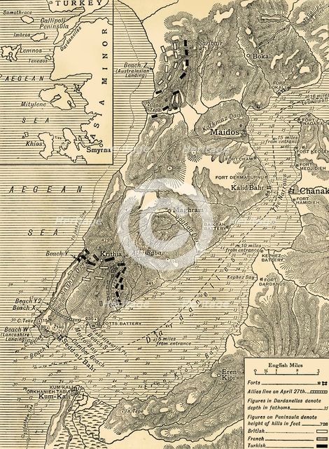 'The Gallipoli Campaign', First World War, 1915, (c1920). Creator: Unknown.