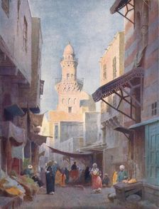 The Gamalieh and Mosque of the Sultan Babaas, Cairo c1880, (1904). Artist: Robert George Talbot Kelly