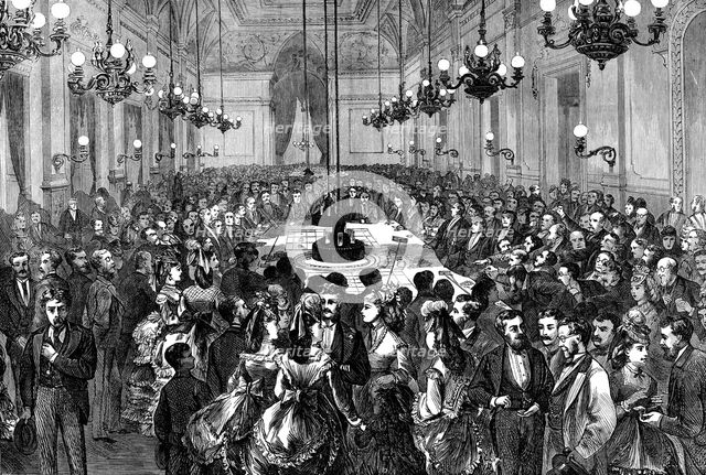 The Gambling Table at Hombourg, 1871. Creator: F Wentworth.