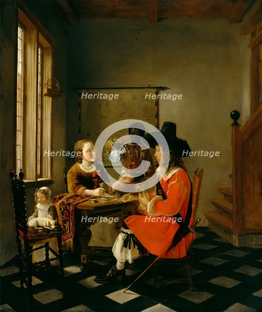 The Game of Cards, c1660. Creator: Hendrick van der Burch.