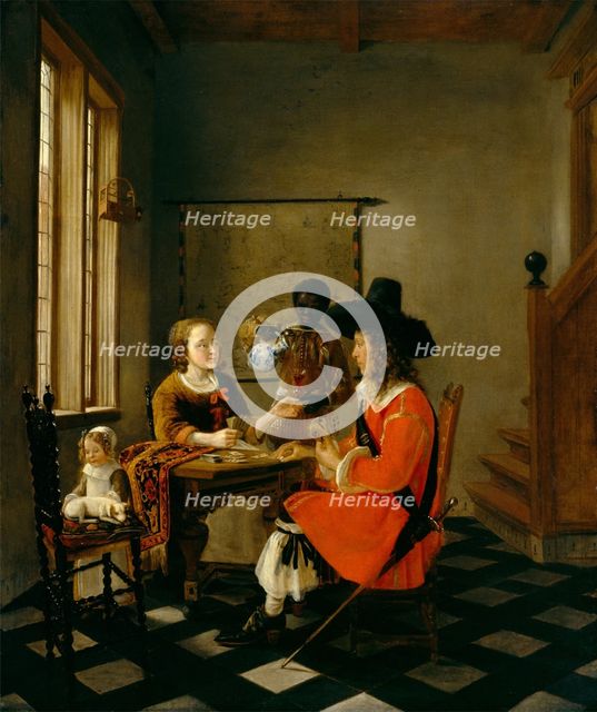The Game of Cards, c1660. Creator: Hendrick van der Burch.