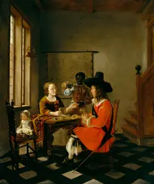The Game of Cards, c1660. Creator: Hendrick van der Burch