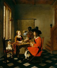 The Game of Cards, c1660. Creator: Hendrick van der Burch