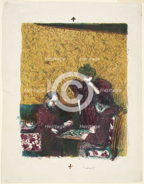 The Game of Checkers, 1899. Creator: Edouard Vuillard.