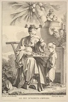 The Game of Chinese Chess, 1741-63. Creator: John Ingram