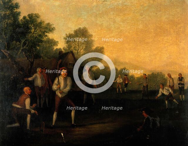 The game of cricket. Creator: Unknown.