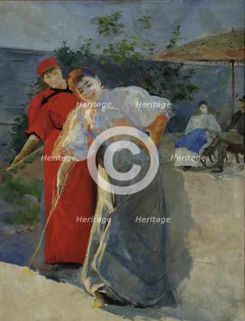 The Game of croquet, 1892-1895. Creator: Wyczolkowski, Leon (1852-1936).