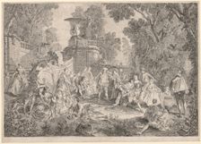 The Game of Blind Man's Bluff, 1739. Creator: Charles-Nicolas Cochin (French, 1715-1790)
