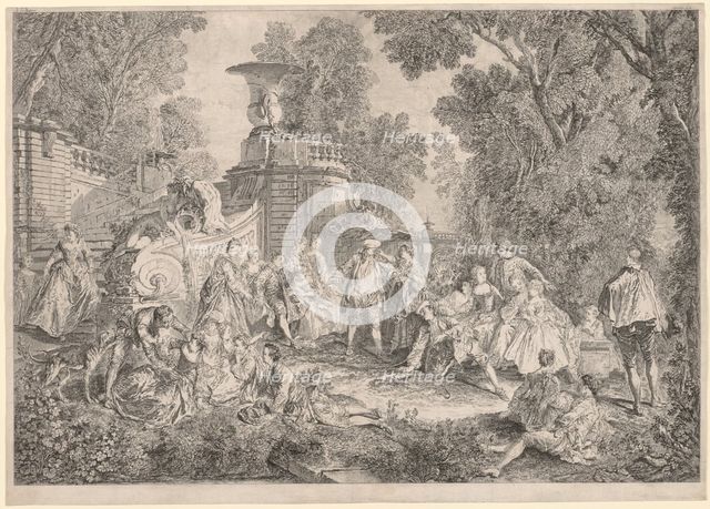 The Game of Blind Man's Bluff, 1739. Creator: Charles-Nicolas Cochin (French, 1715-1790).