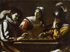 The Game of Draughts, 1630s. Artist: Mattia Preti