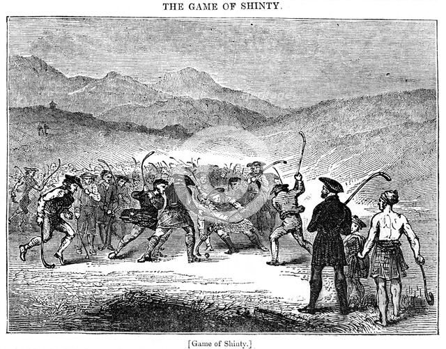 'The Game of Shinty', 18th or 19th century. Artist: Unknown