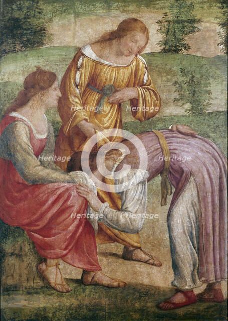 The Game of the Golden Cushion (Il gioco del guancialino d'oro), ca 1514. Creator: Luini, Bernardino (ca. 1480-1532).