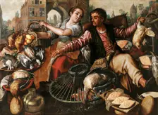 The Game Vendor, ca 1568. Creator: Beuckelaer, Joachim (ca. 1533-1574)