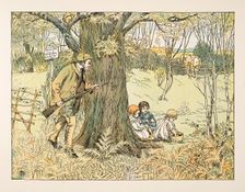 The Gamekeeper, from Four and Twenty Toilers, pub. 1900 (colour lithograph)