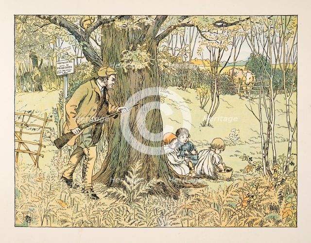 The Gamekeeper, from Four and Twenty Toilers, pub. 1900 (colour lithograph)