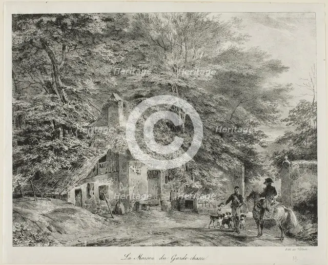 The Gamekeeper's Cottage, from the Album of 1826, 1826. Creator: Nicolas-Toussaint Charlet.