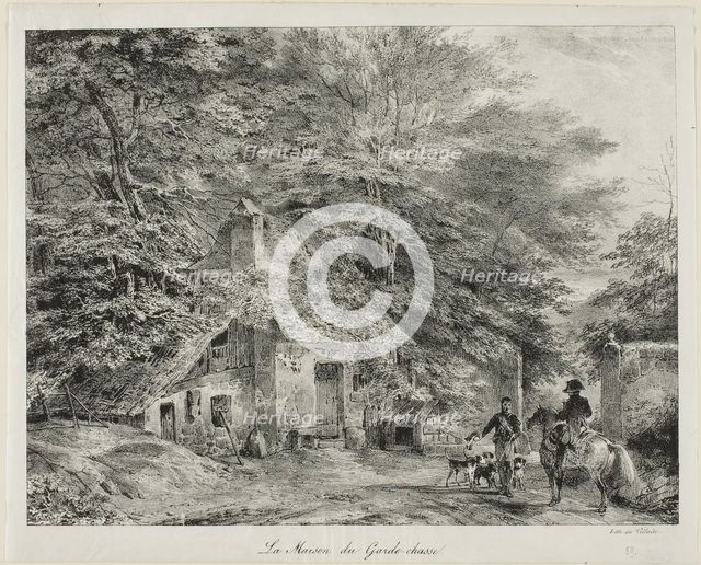 The Gamekeeper's Cottage, from the Album of 1826, 1826. Creator: Nicolas-Toussaint Charlet.