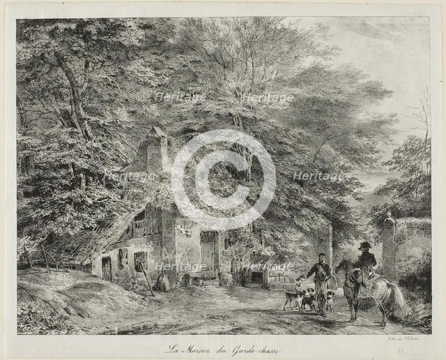 The Gamekeeper's Cottage, from the Album of 1826, 1826. Creator: Nicolas-Toussaint Charlet.
