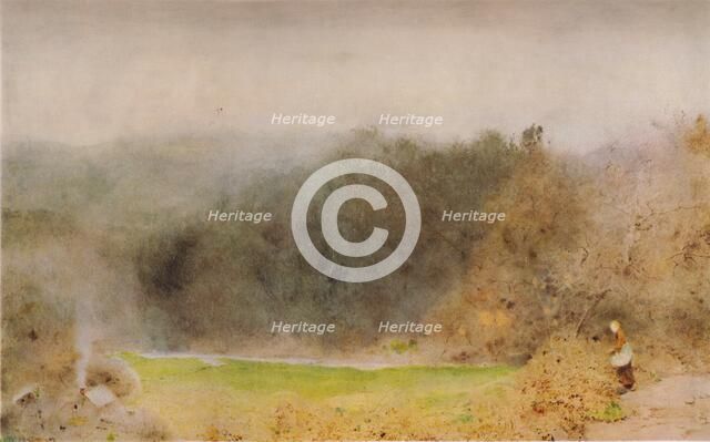 'The Gamekeeper's Cottage, Somerset', 1904. Artist: John William North.