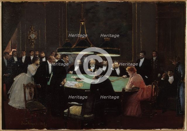 The games room, 1889. Creator: Jean Beraud.