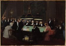 The games room, 1889. Creator: Jean Beraud