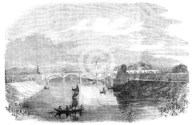 The Ganges Canal, at Roorkee [in India], 1854 Creator: Unknown.