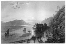The Ganges entering the plains near Hurdwar, India, c1860
