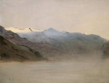 The Gastein valley in the fog, 1877. Creator: Anton Romako