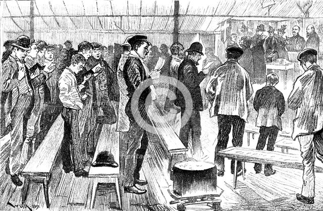 The Gasworkers’ Strike: Sunday Service at the South Metropolitan Gas Company’s works, 1890. Creator: Unknown.