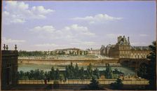 The Garden and Tuileries Palace, seen from the Quai d'Orsay, 1813. Creator: Etienne Bouhot
