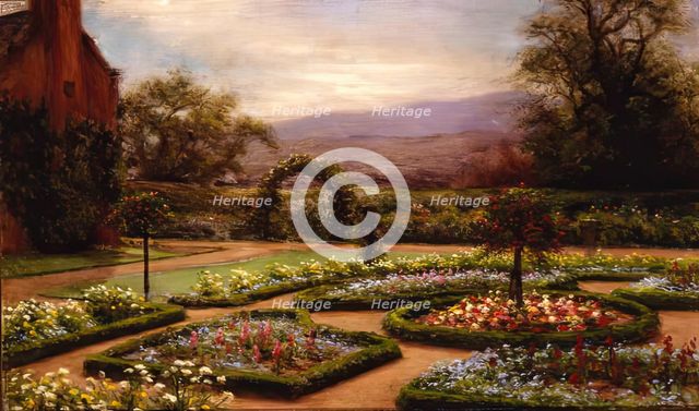 The Garden at Finzean, c 1920s. Creator: Joseph Farquharson.