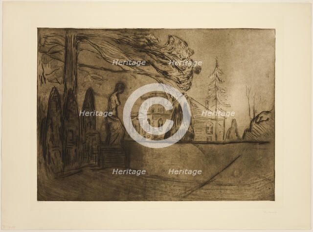 The Garden at Night, 1902. Creator: Edvard Munch.