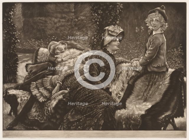 The Garden Bench, 1883. Creator: James Tissot (French, 1836-1902).
