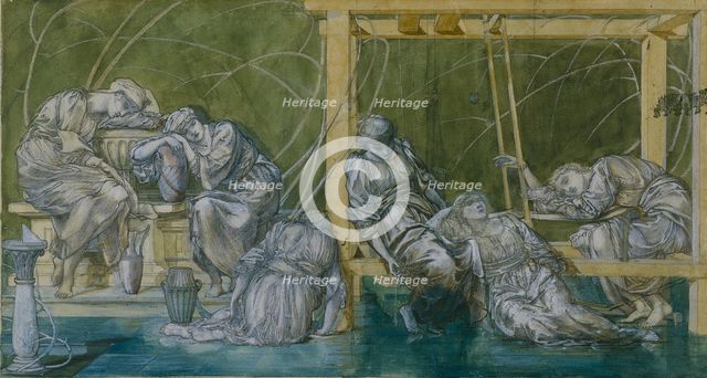 The Garden Court, 1870-75. Creator: Edward Burne-Jones (British, 1833-1898).