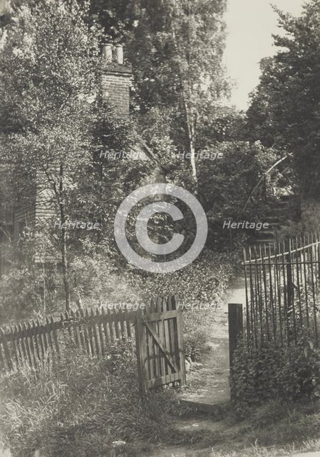 The garden gate. From the album: Photograph album - England, 1920s. Creator: Harry Moult.