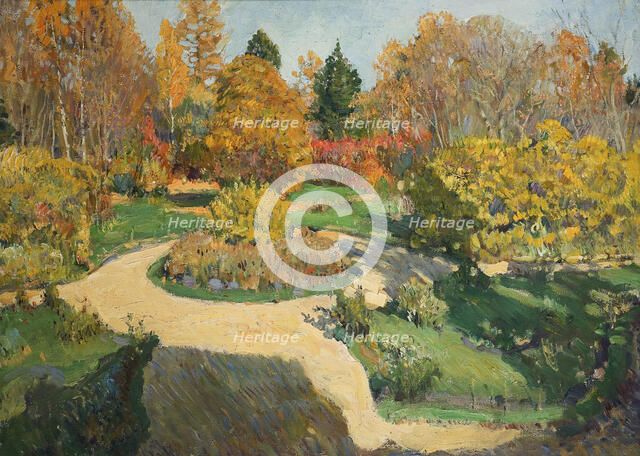 The Garden in Autumn, 1910. Artist: Vinogradov, Sergei Arsenyevich (1869-1938)