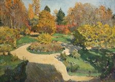 The Garden in Autumn, 1910. Artist: Vinogradov, Sergei Arsenyevich (1869-1938)