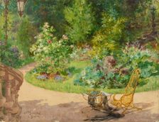 The garden of the avenue d'Eylau, 1885. Creator: Georges Jeannin