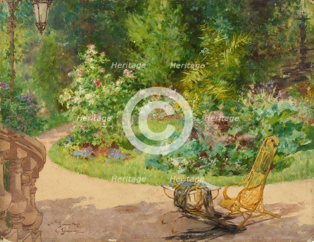 The garden of the avenue d'Eylau, 1885. Creator: Georges Jeannin.
