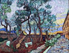The garden of the hospital at Saint-Rémy, 1889